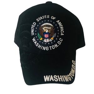 Presidential Seal Mens Black Baseball Cap Washington DC